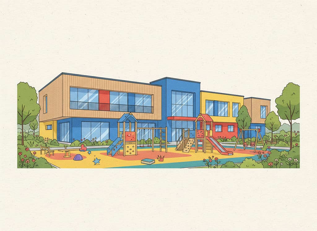 Urednička ilustracija vrtića i predškolskog obrazovanja u Tuzlanskom kantonu