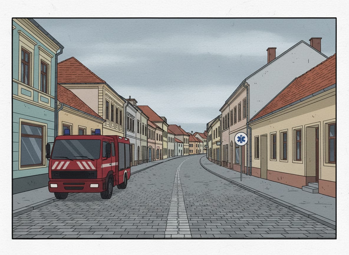 Urednička ilustracija servisnih informacija iz Živinica sa vatrogasnim i hitnim službama